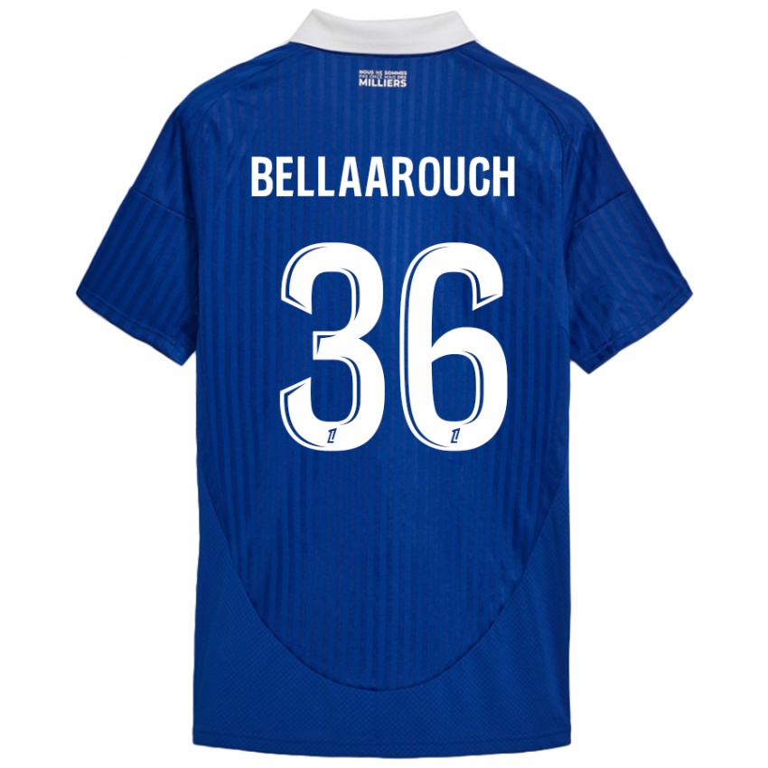 Hombre Camiseta Alaa Bellaarouch #36 Azul Blanco 1ª Equipación 2024/25 La Camisa Argentina