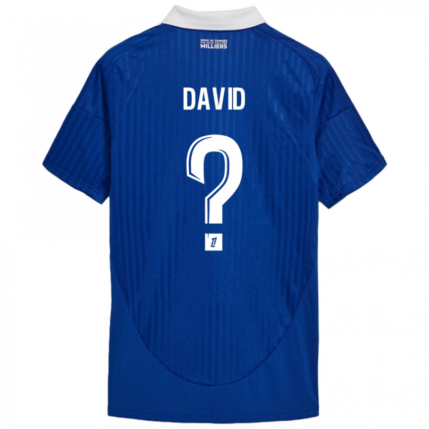 Hombre Camiseta David #0 Azul Blanco 1ª Equipación 2024/25 La Camisa Argentina