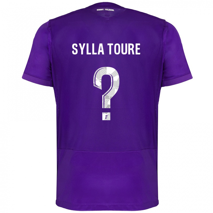 Hombre Camiseta Ismael Sylla Touré #0 Morado Blanco 1ª Equipación 2024/25 La Camisa Argentina