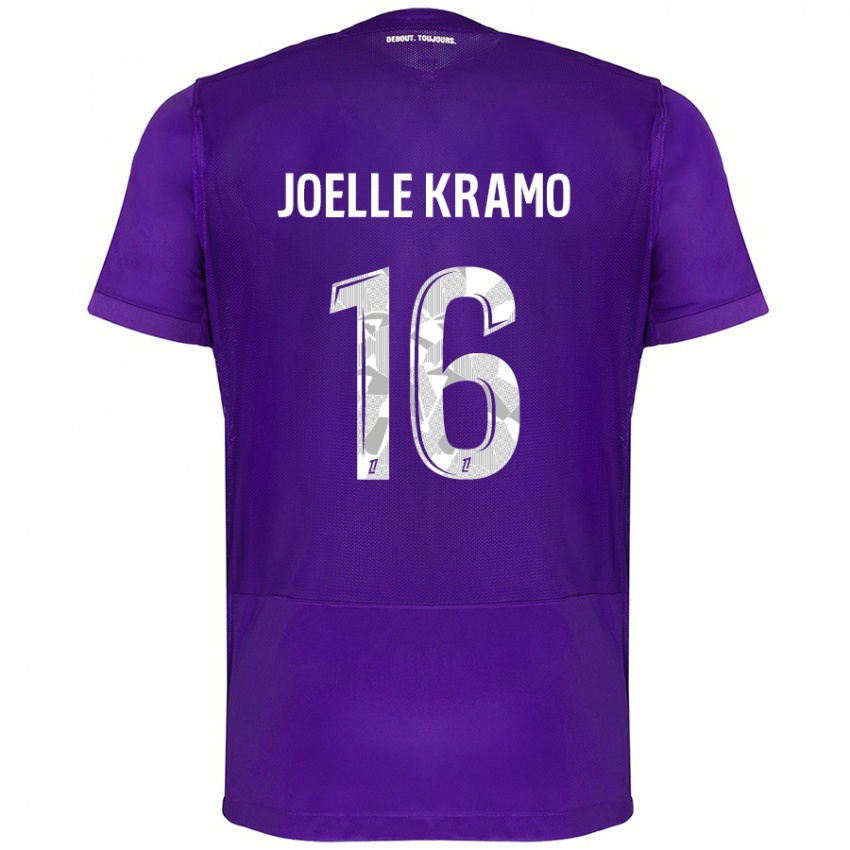 Hombre Camiseta Marie Joelle Kramo #16 Morado Blanco 1ª Equipación 2024/25 La Camisa Argentina