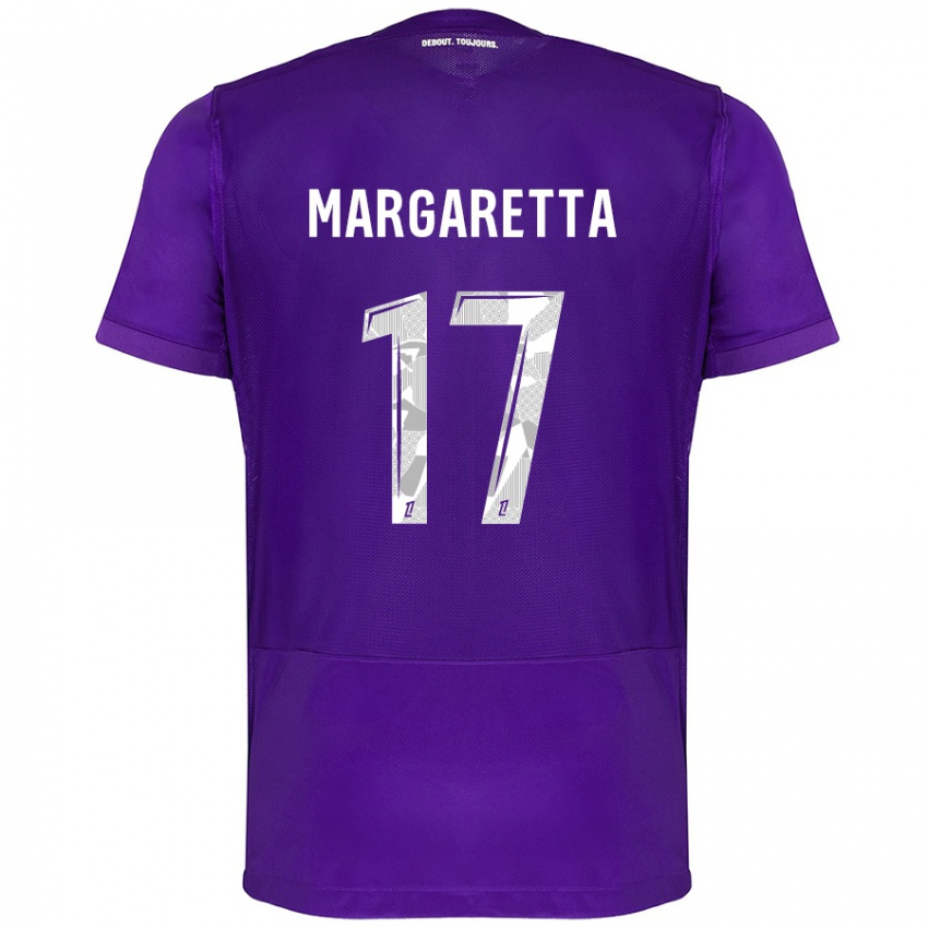 Hombre Camiseta Jessica Margaretta #17 Morado Blanco 1ª Equipación 2024/25 La Camisa Argentina