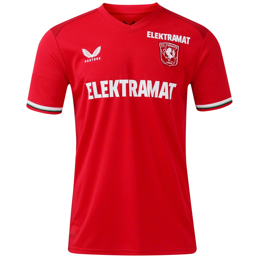 Hombre Camiseta Fieke Kroese #17 Rojo Blanco 1ª Equipación 2024/25 La Camisa Argentina