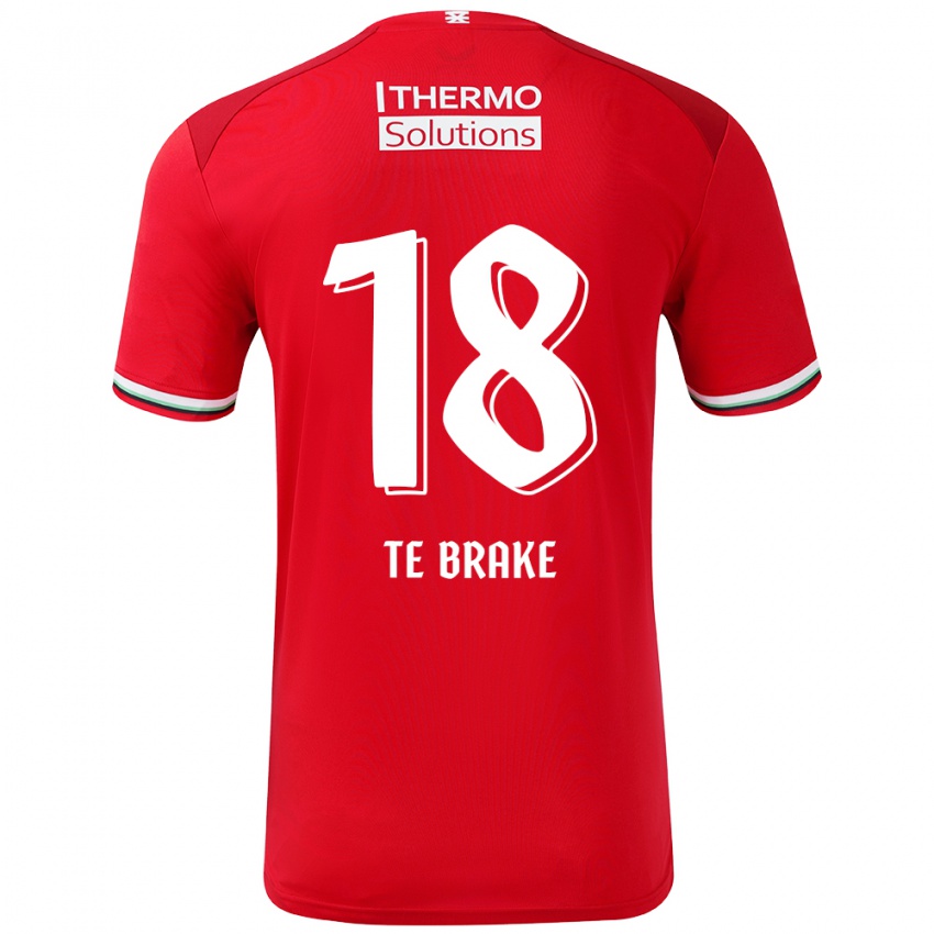 Hombre Camiseta Sophie Te Brake #18 Rojo Blanco 1ª Equipación 2024/25 La Camisa Argentina