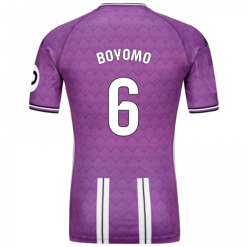 Hombre Camiseta Enzo Boyomo #6 Púrpura Blanco 1ª Equipación 2024/25 La Camisa Argentina