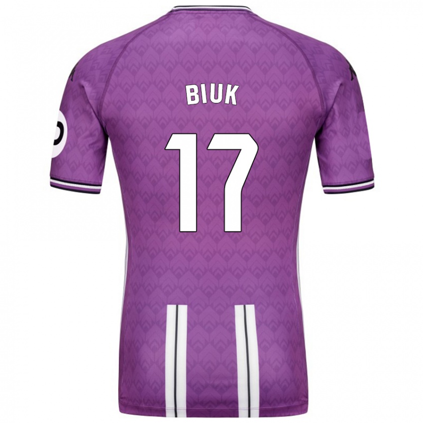 Hombre Camiseta Stipe Biuk #17 Púrpura Blanco 1ª Equipación 2024/25 La Camisa Argentina