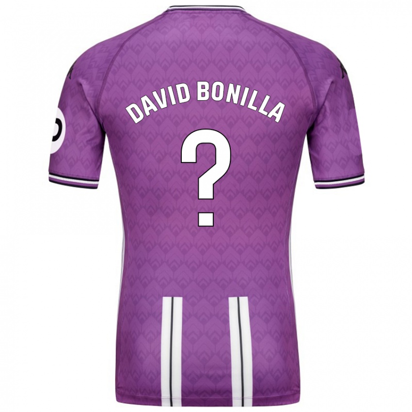 Hombre Camiseta Juan David Bonilla #0 Púrpura Blanco 1ª Equipación 2024/25 La Camisa Argentina