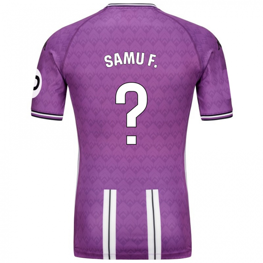 Hombre Camiseta Samu Fernández #0 Púrpura Blanco 1ª Equipación 2024/25 La Camisa Argentina