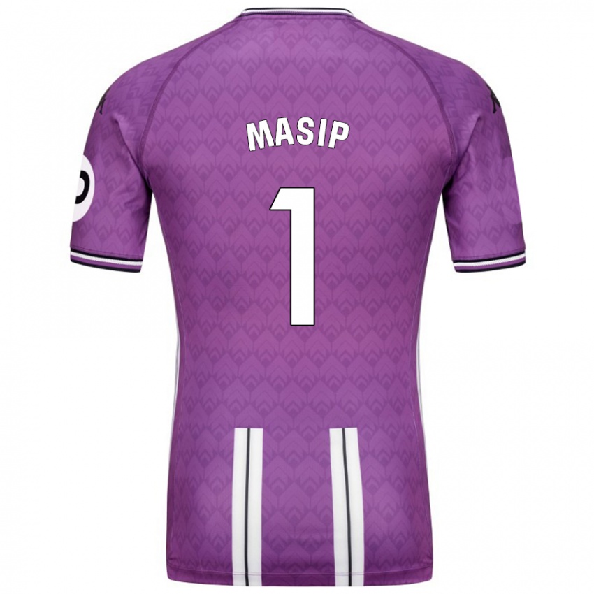 Hombre Camiseta Jordi Masip #1 Púrpura Blanco 1ª Equipación 2024/25 La Camisa Argentina