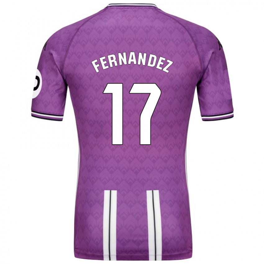 Hombre Camiseta Dani Fernández #17 Púrpura Blanco 1ª Equipación 2024/25 La Camisa Argentina