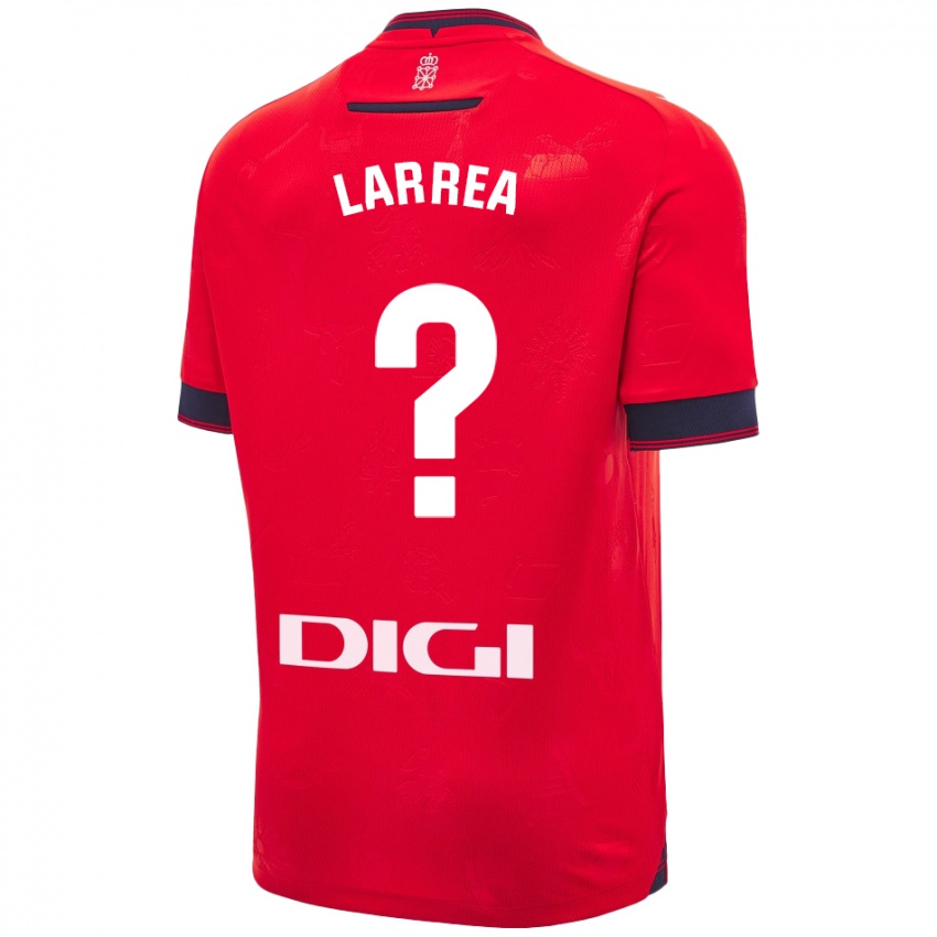 Hombre Camiseta Unai Larrea #0 Rojo Blanco 1ª Equipación 2024/25 La Camisa Argentina