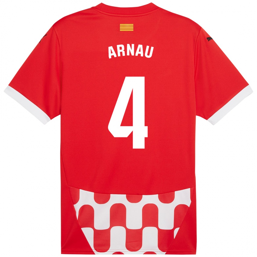 Hombre Camiseta Arnau Martínez #4 Rojo Blanco 1ª Equipación 2024/25 La Camisa Argentina