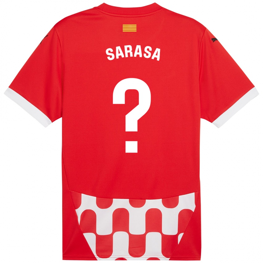 Hombre Camiseta Javier Sarasa #0 Rojo Blanco 1ª Equipación 2024/25 La Camisa Argentina