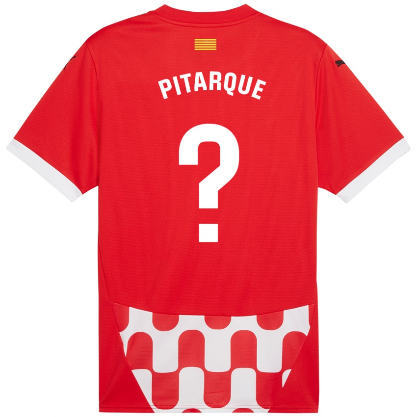 Hombre Camiseta Víctor Pitarque #0 Rojo Blanco 1ª Equipación 2024/25 La Camisa Argentina