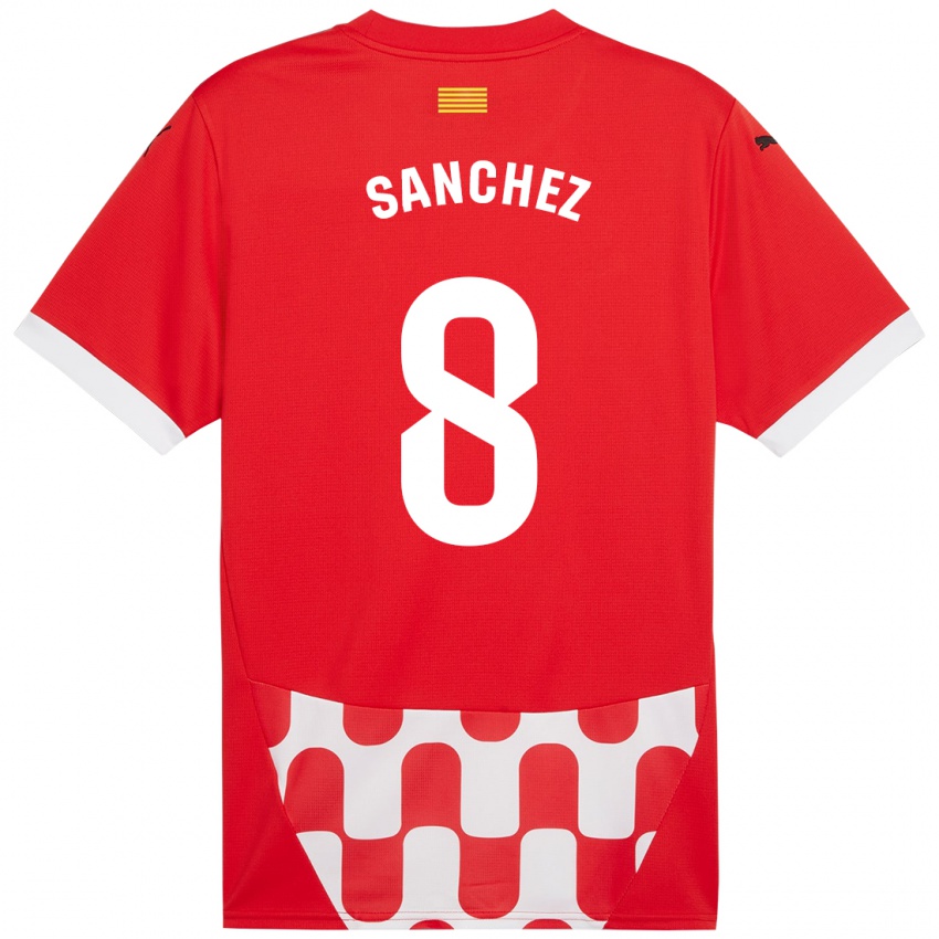 Hombre Camiseta Miguel Ángel Sánchez #8 Rojo Blanco 1ª Equipación 2024/25 La Camisa Argentina