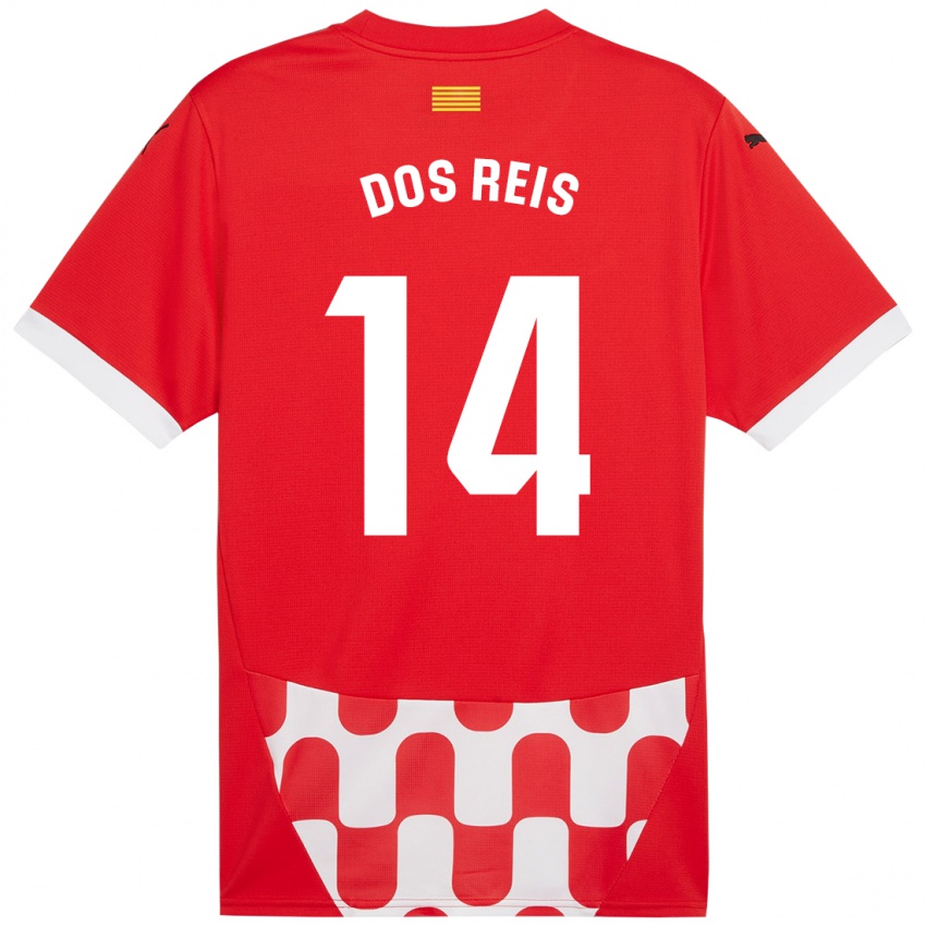 Hombre Camiseta Leo Dos Reis #14 Rojo Blanco 1ª Equipación 2024/25 La Camisa Argentina