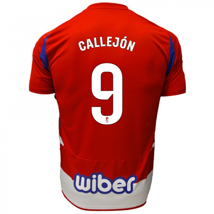 Hombre Camiseta Jose Callejon #9 Rojo Blanco Azul 1ª Equipación 2024/25 La Camisa Argentina