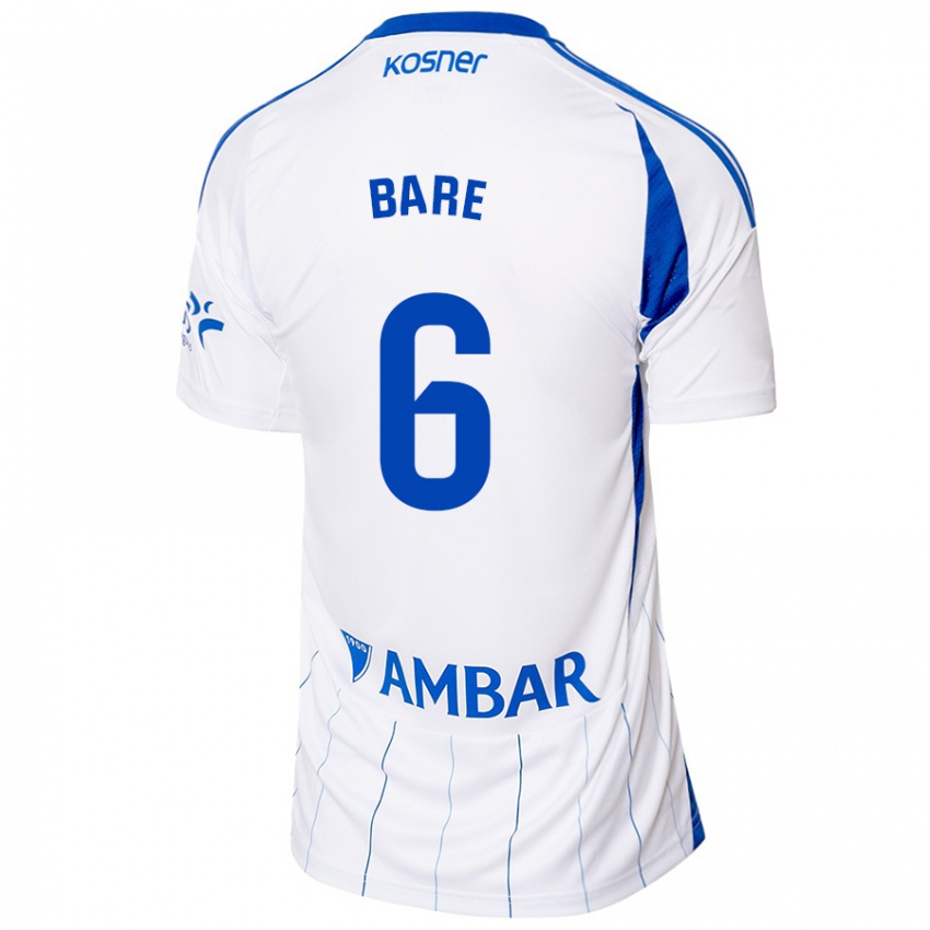 Hombre Camiseta Keidi Bare #6 Rojo Blanco 1ª Equipación 2024/25 La Camisa Argentina