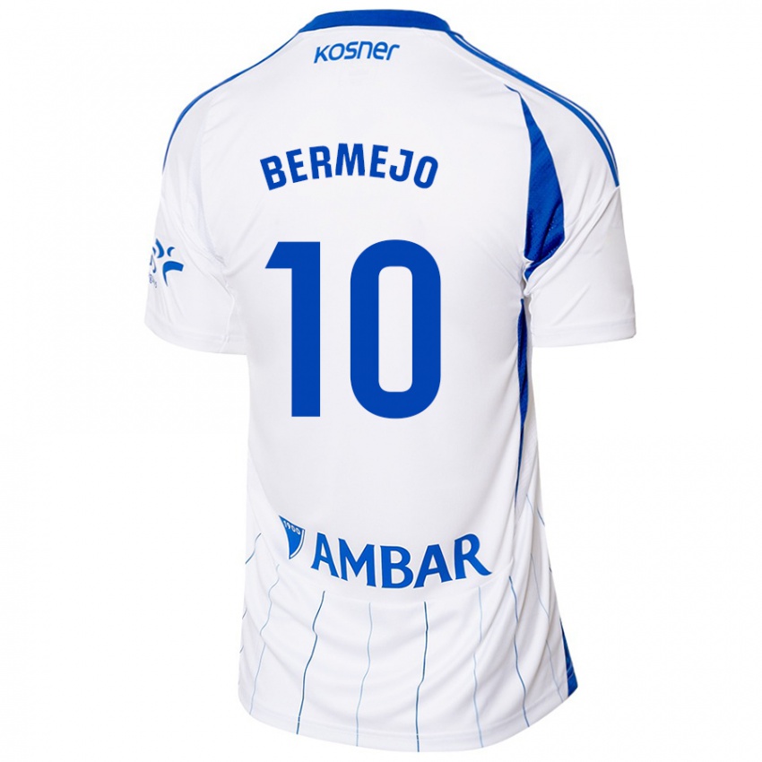 Hombre Camiseta Sergio Bermejo #10 Rojo Blanco 1ª Equipación 2024/25 La Camisa Argentina