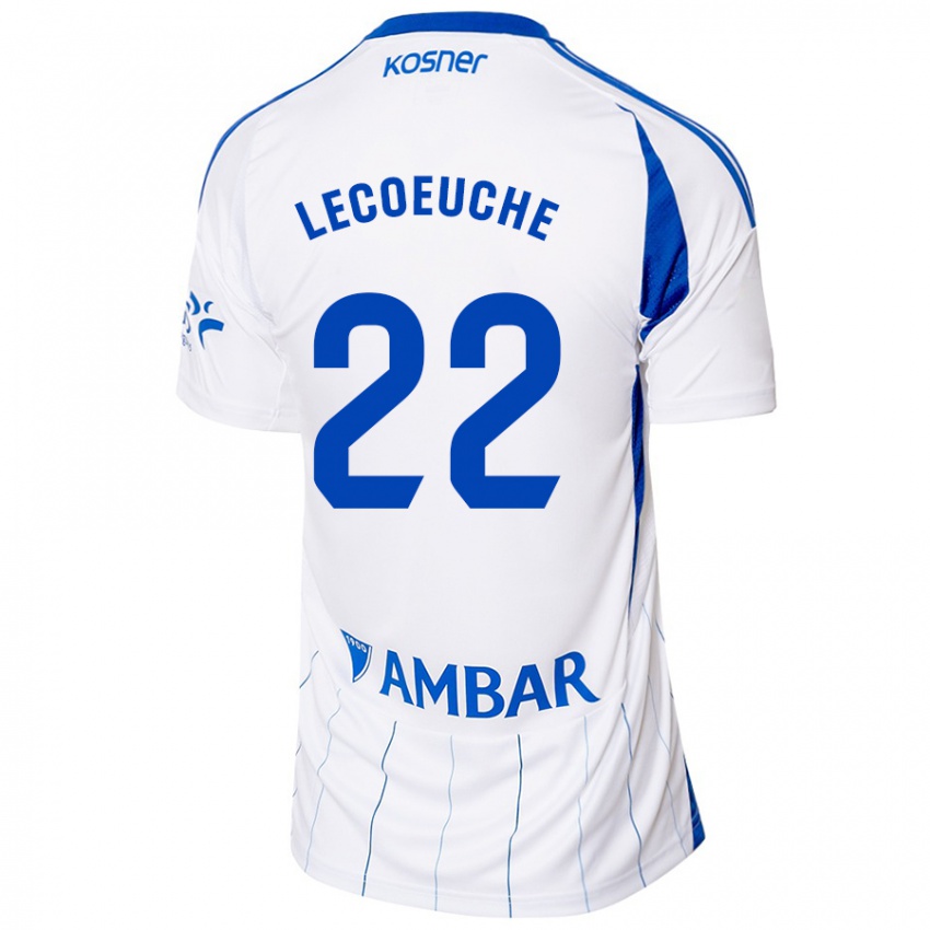 Hombre Camiseta Quentin Lecoeuche #22 Rojo Blanco 1ª Equipación 2024/25 La Camisa Argentina