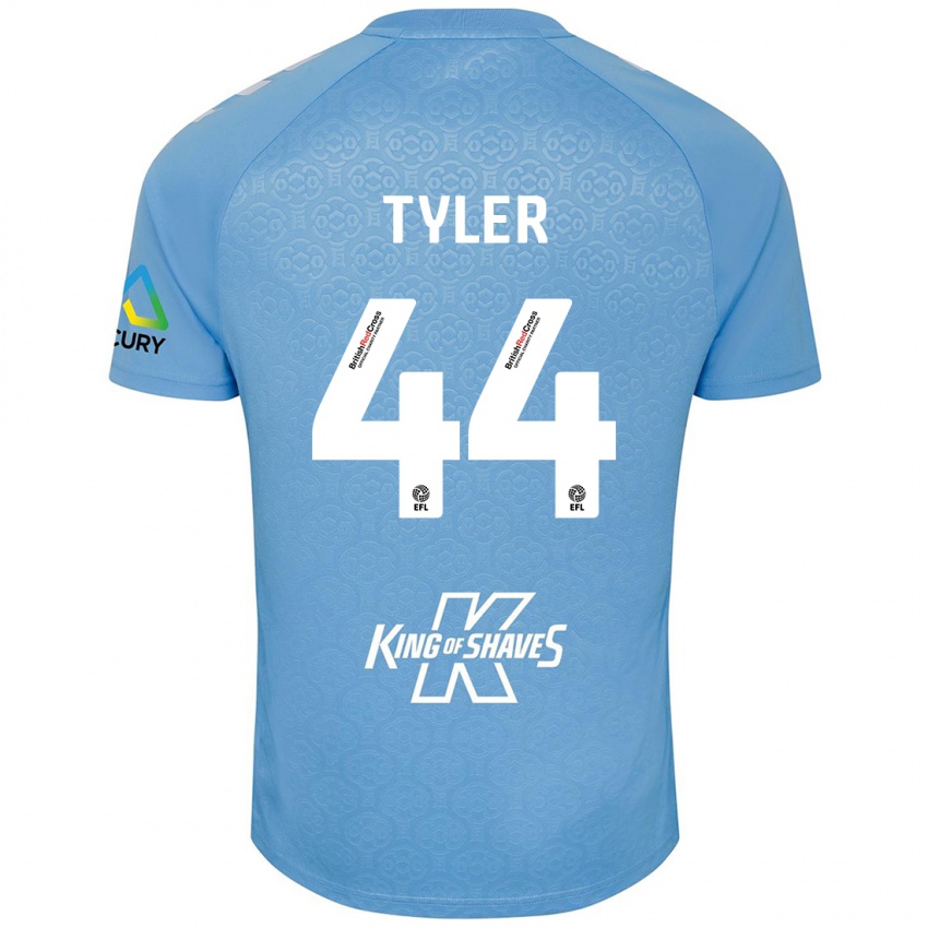 Hombre Camiseta Cian Tyler #44 Azul Blanco 1ª Equipación 2024/25 La Camisa Argentina