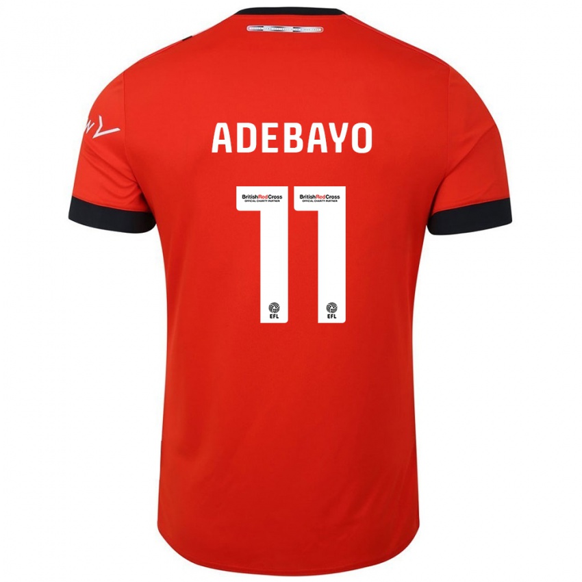 Hombre Camiseta Elijah Adebayo #11 Naranja Negro 1ª Equipación 2024/25 La Camisa Argentina