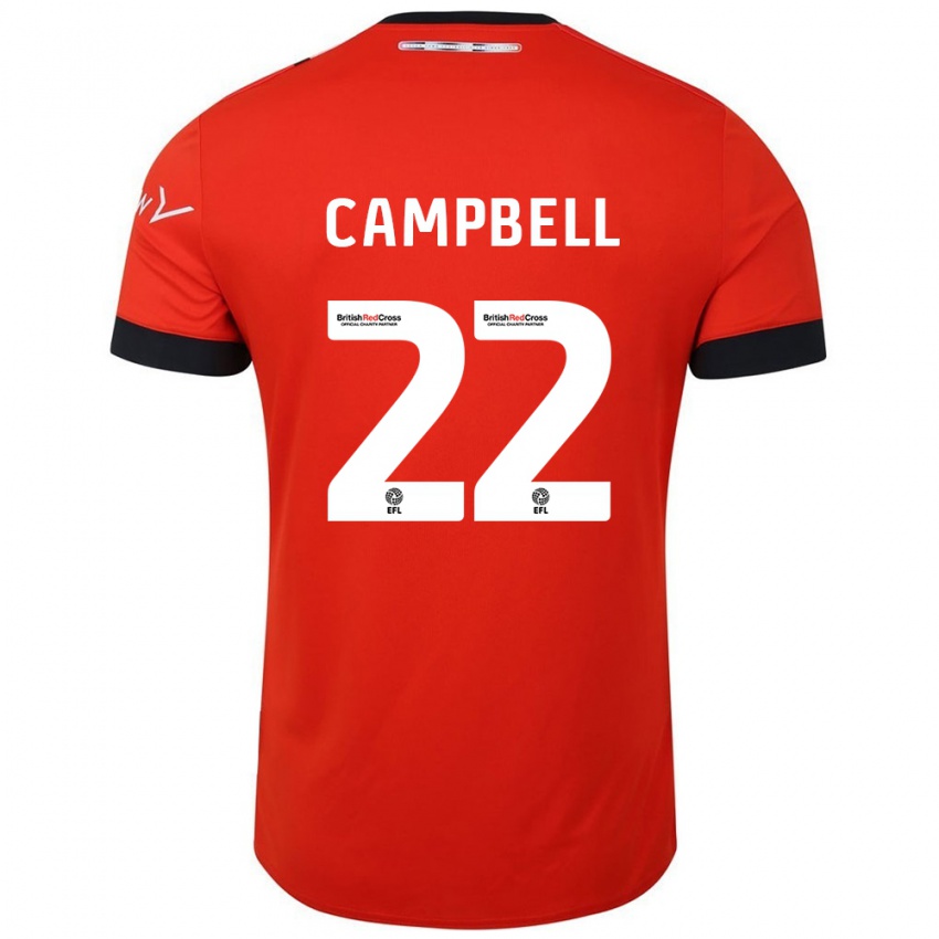 Hombre Camiseta Allan Campbell #22 Naranja Negro 1ª Equipación 2024/25 La Camisa Argentina