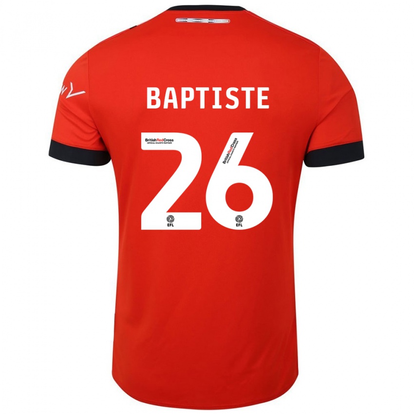 Hombre Camiseta Shandon Baptiste #26 Naranja Negro 1ª Equipación 2024/25 La Camisa Argentina