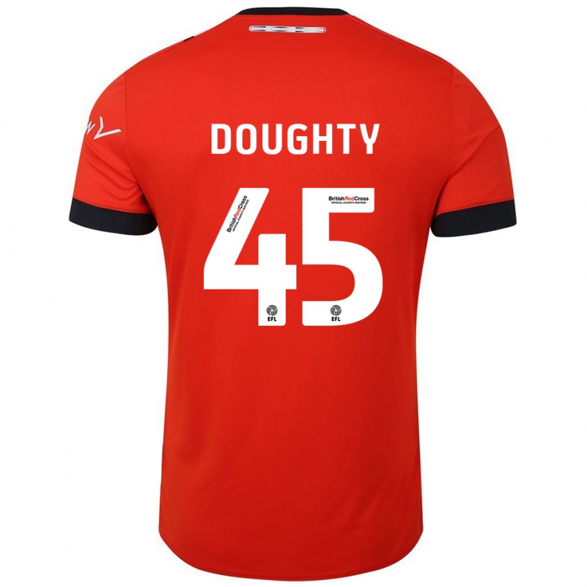 Hombre Camiseta Alfie Doughty #45 Naranja Negro 1ª Equipación 2024/25 La Camisa Argentina