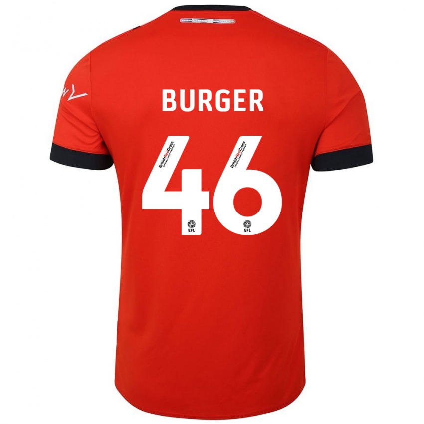 Hombre Camiseta Jake Burger #46 Naranja Negro 1ª Equipación 2024/25 La Camisa Argentina