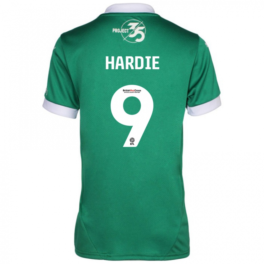 Hombre Camiseta Ryan Hardie #9 Verde Blanco 1ª Equipación 2024/25 La Camisa Argentina