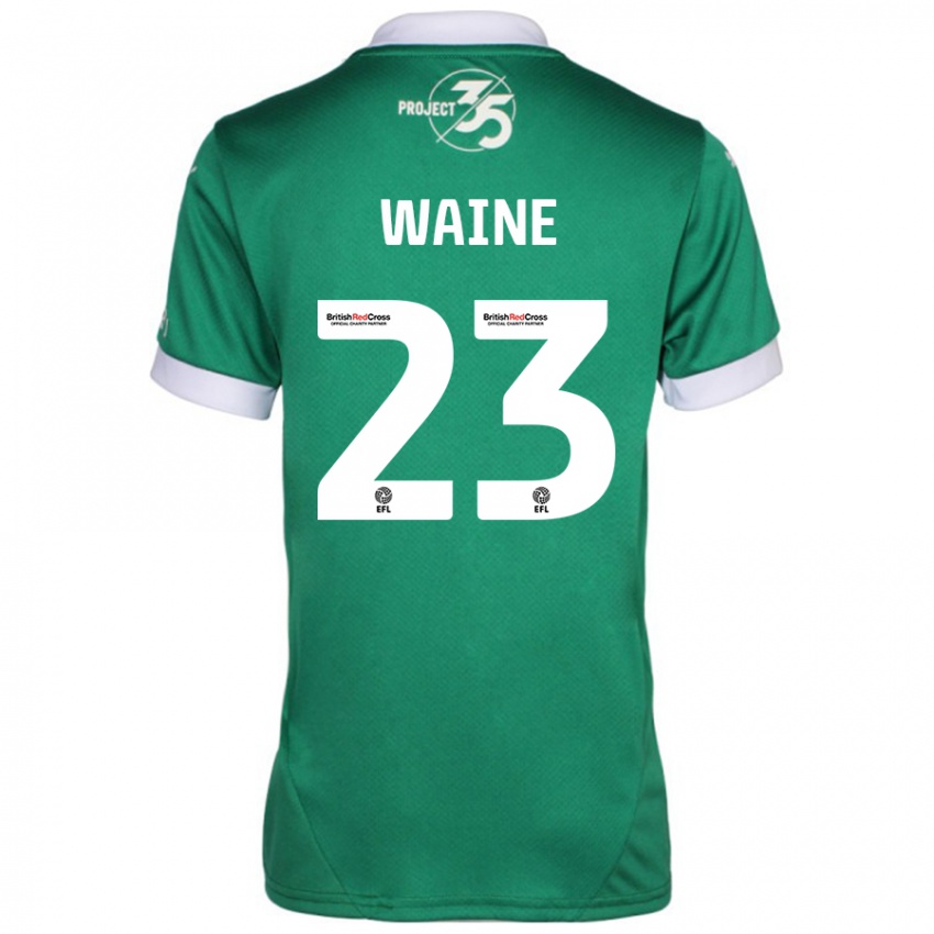 Hombre Camiseta Ben Waine #23 Verde Blanco 1ª Equipación 2024/25 La Camisa Argentina