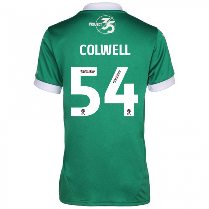 Hombre Camiseta Lewis Colwell #54 Verde Blanco 1ª Equipación 2024/25 La Camisa Argentina