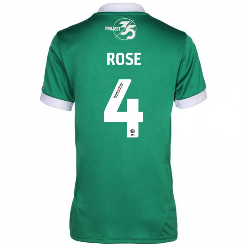 Hombre Camiseta Jemma Rose #4 Verde Blanco 1ª Equipación 2024/25 La Camisa Argentina