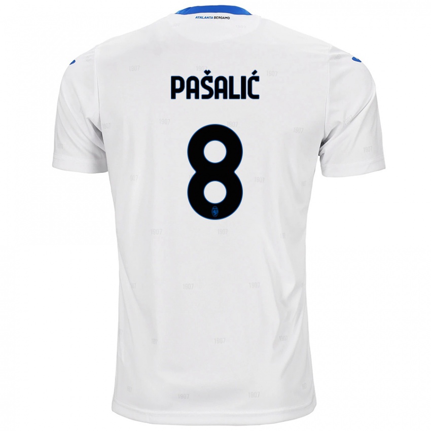 Hombre Camiseta Mario Pasalic #8 Blanco 2ª Equipación 2024/25 La Camisa Argentina