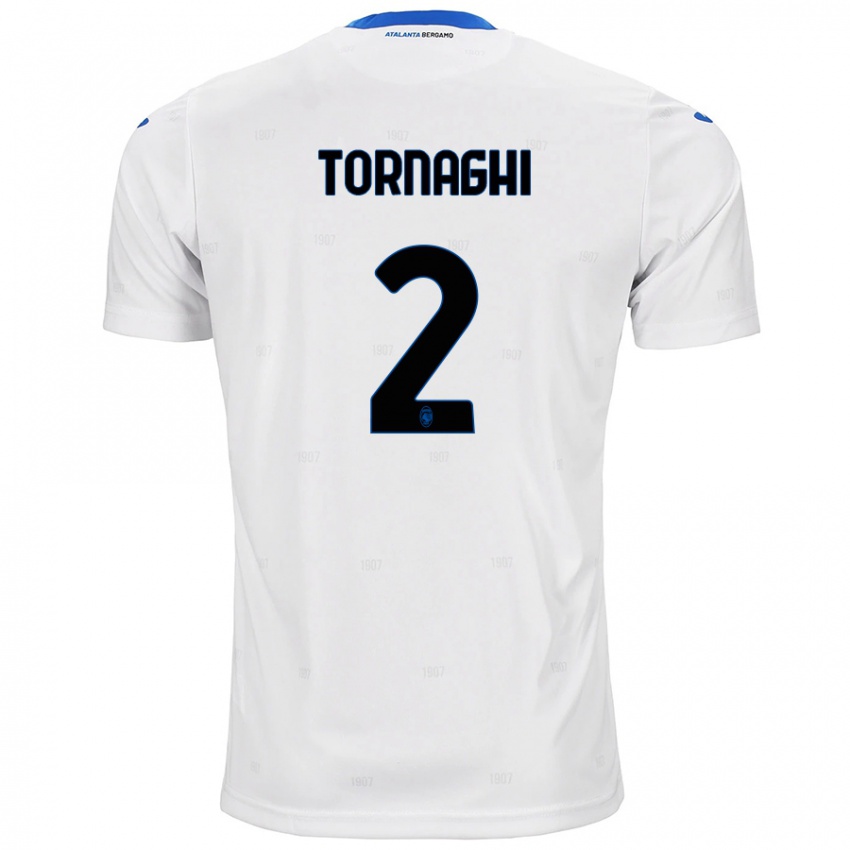 Hombre Camiseta Pietro Tornaghi #2 Blanco 2ª Equipación 2024/25 La Camisa Argentina