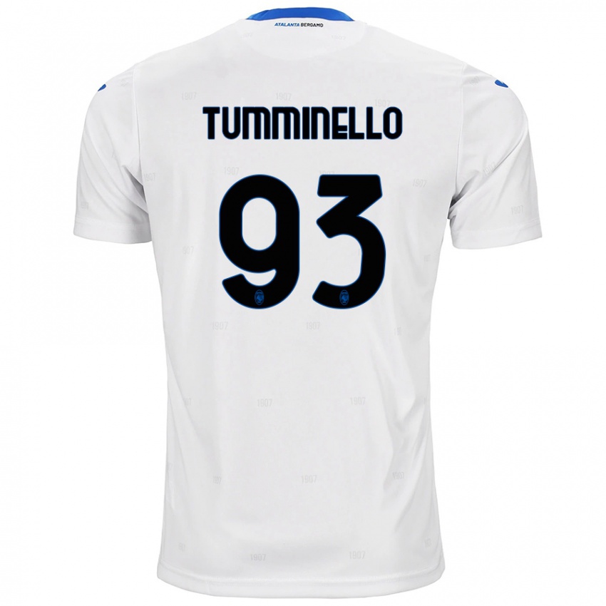 Hombre Camiseta Marco Tumminello #93 Blanco 2ª Equipación 2024/25 La Camisa Argentina