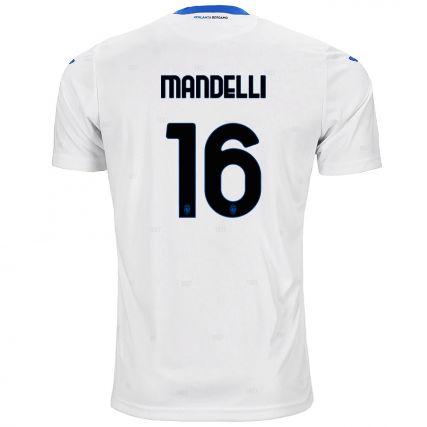 Hombre Camiseta Giulia Mandelli #16 Blanco 2ª Equipación 2024/25 La Camisa Argentina