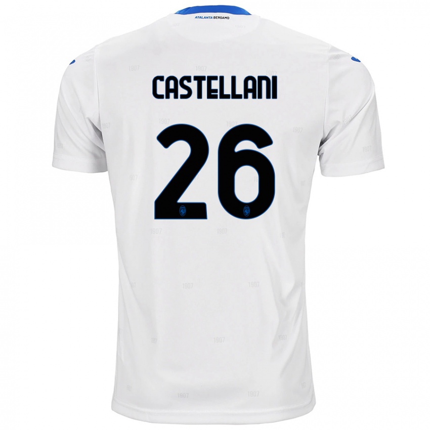 Hombre Camiseta Eleonora Castellani #26 Blanco 2ª Equipación 2024/25 La Camisa Argentina