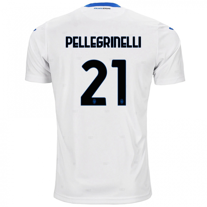 Hombre Camiseta Giorgia Pellegrinelli #21 Blanco 2ª Equipación 2024/25 La Camisa Argentina