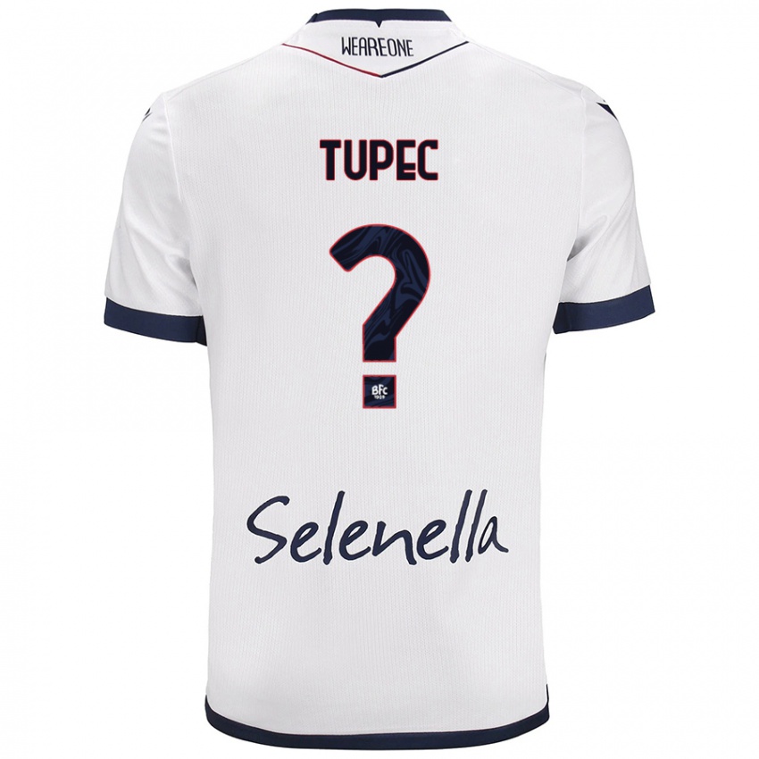 Hombre Camiseta Leos Tupec #0 Blanco Azul Real 2ª Equipación 2024/25 La Camisa Argentina