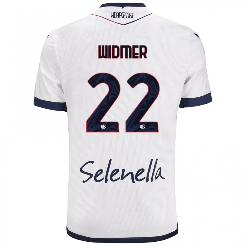 Hombre Camiseta Renato Widmer D’autilia #22 Blanco Azul Real 2ª Equipación 2024/25 La Camisa Argentina