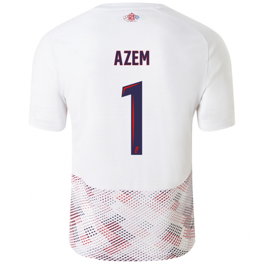 Hombre Camiseta Floriane Azem #1 Blanco Azul Real 2ª Equipación 2024/25 La Camisa Argentina