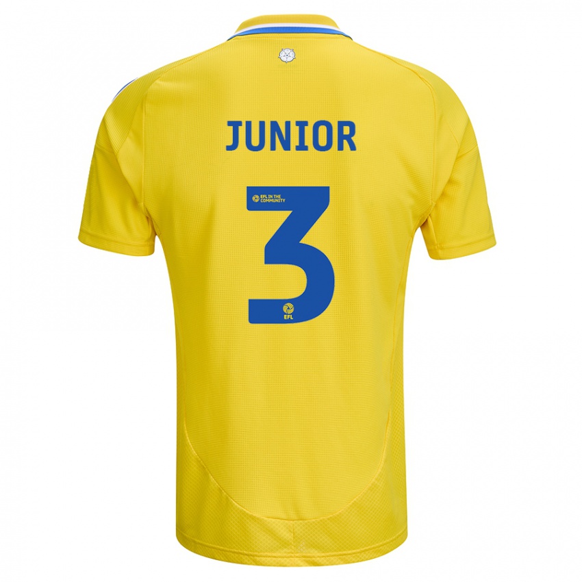 Hombre Camiseta Junior Firpo #3 Amarillo Azul 2ª Equipación 2024/25 La Camisa Argentina