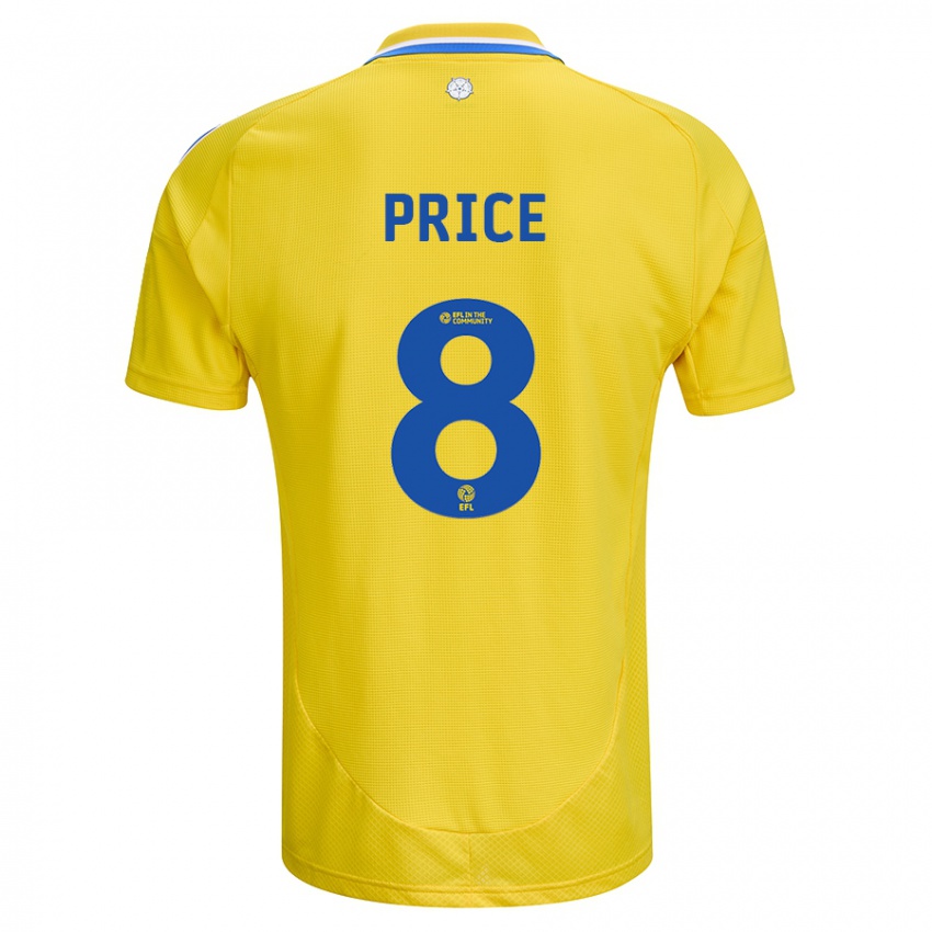 Hombre Camiseta Leoni Price #8 Amarillo Azul 2ª Equipación 2024/25 La Camisa Argentina