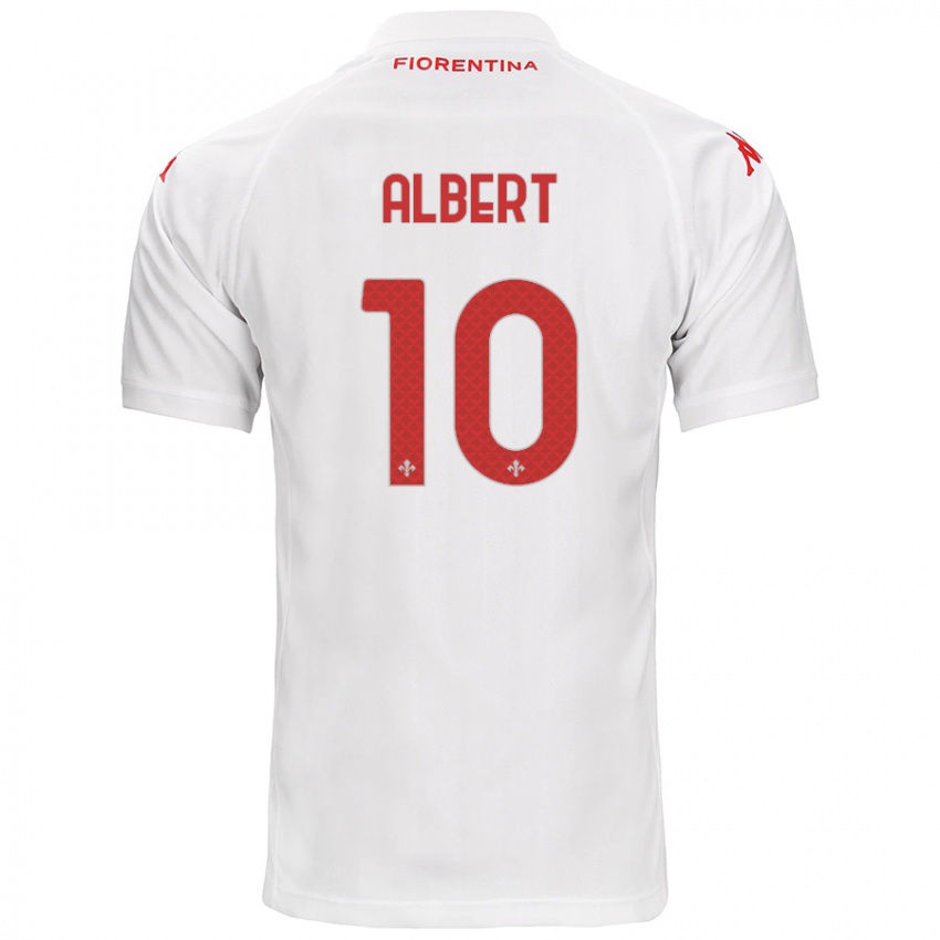 Hombre Camiseta Albert Gudmundsson #10 Blanco 2ª Equipación 2024/25 La Camisa Argentina