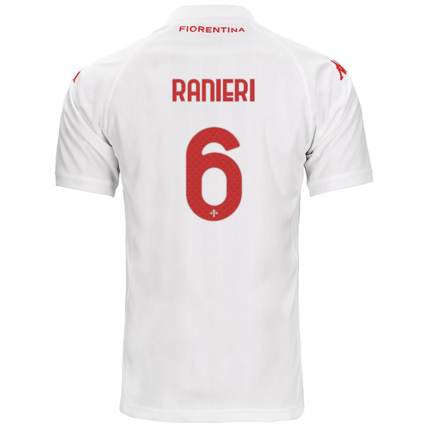 Hombre Camiseta Luca Ranieri #6 Blanco 2ª Equipación 2024/25 La Camisa Argentina