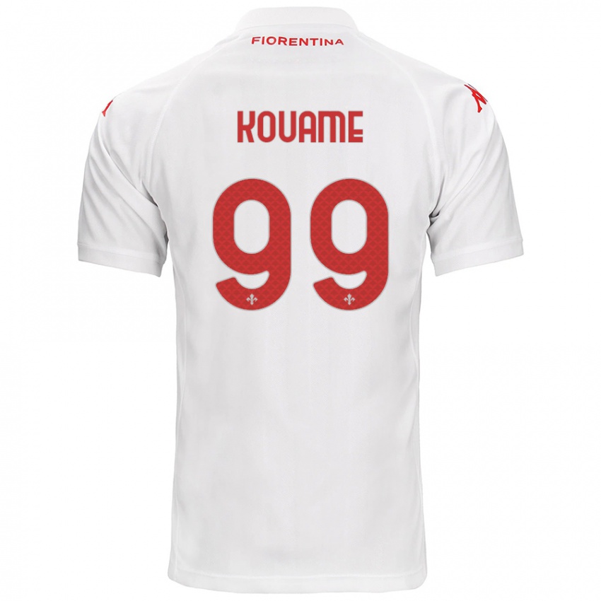 Hombre Camiseta Christian Kouame #99 Blanco 2ª Equipación 2024/25 La Camisa Argentina