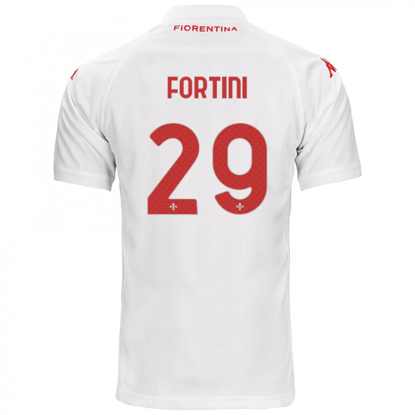 Hombre Camiseta Niccolò Fortini #29 Blanco 2ª Equipación 2024/25 La Camisa Argentina