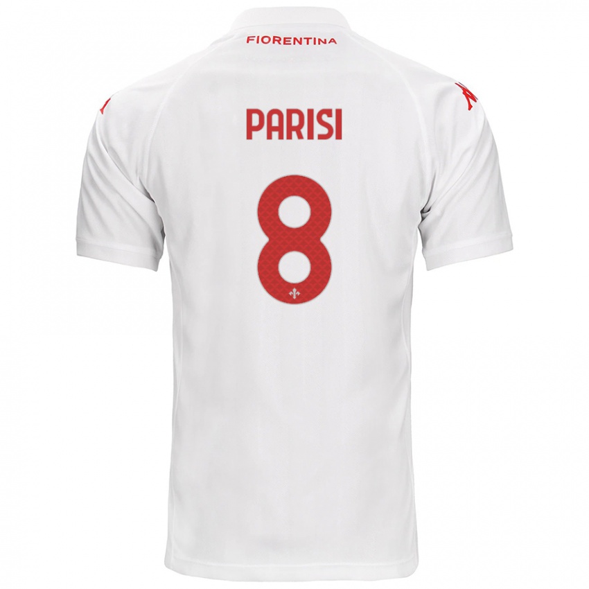 Hombre Camiseta Alice Parisi #8 Blanco 2ª Equipación 2024/25 La Camisa Argentina