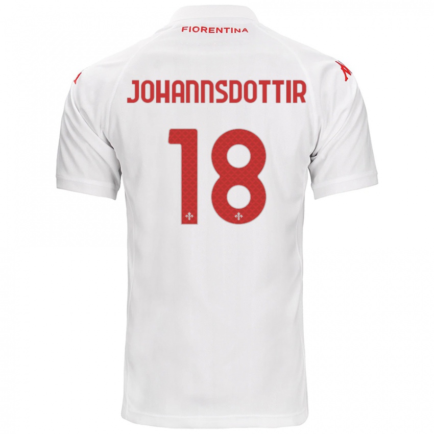 Hombre Camiseta Alexandra Johannsdottir #18 Blanco 2ª Equipación 2024/25 La Camisa Argentina